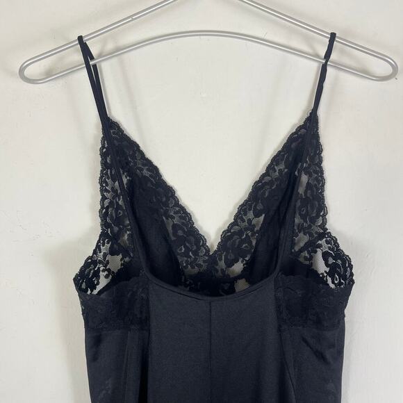 Ralph Montenero for Blanche Black Lace Slip Gown Size MEDIUM Vintage 1960’s - Picture 4 of 8